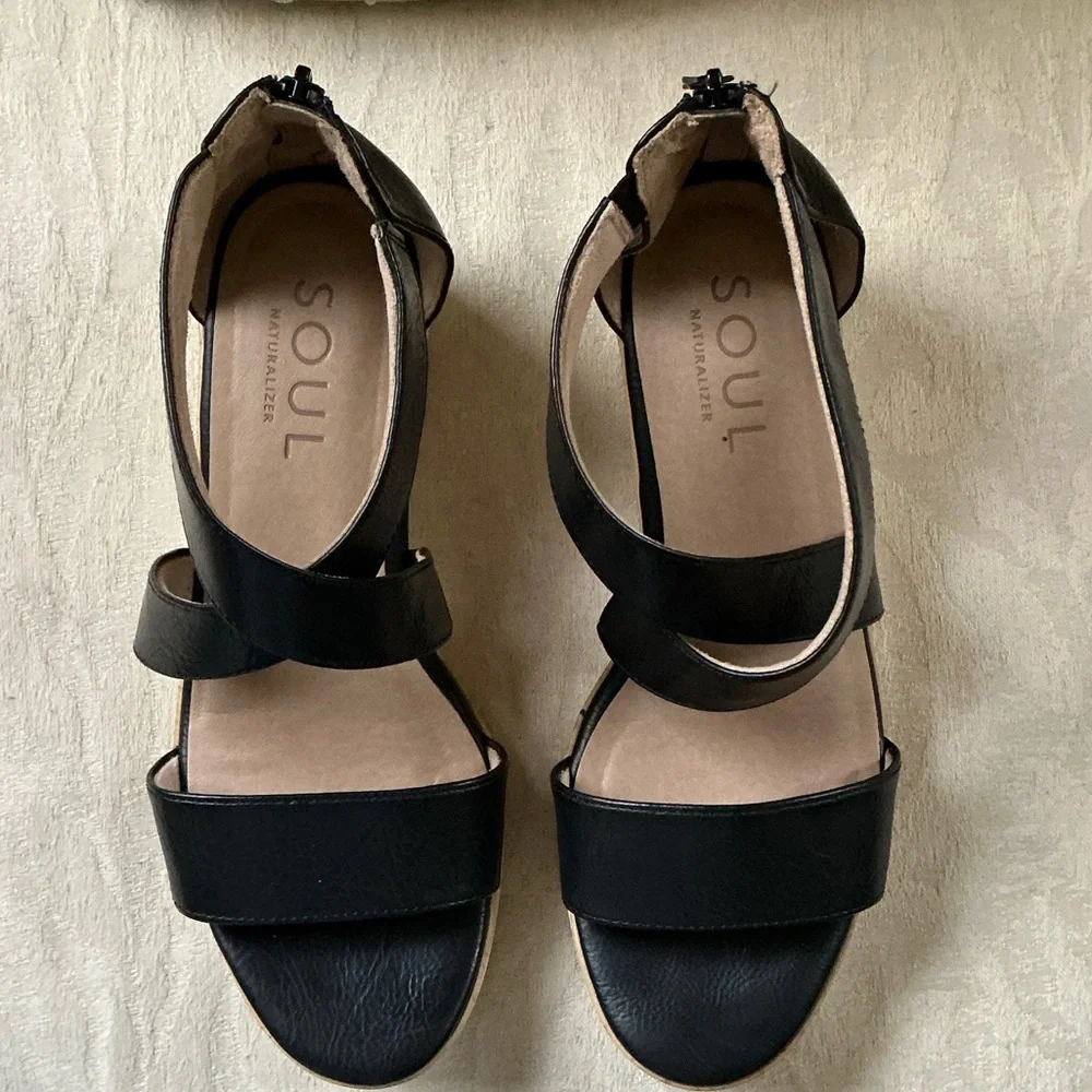 Soul Naturalizer GOODTIMES ANKLE STRAP WEDGE SANDAL SIZE 9.5‎